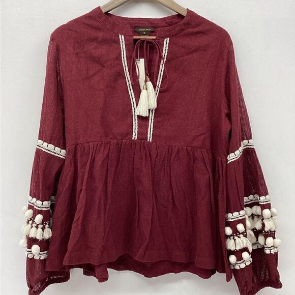 Vineet Bahl Nisha peasant top NWT - Picture 2 of 5